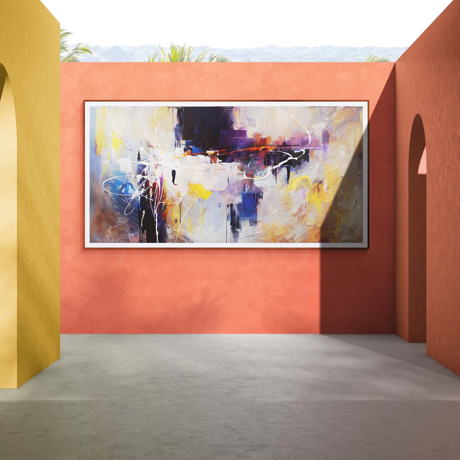 Canvas Print Colorplay Symphony, framed abstract canvas in bold colors Tailored Canvases on Tampa Home & Garden Store
