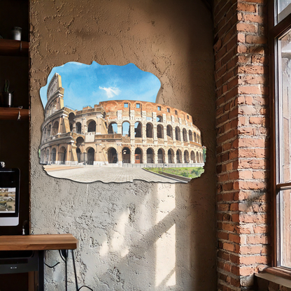 Colosseum Metal Wall Art – Ancient Rome Landmark Decor-KAFUVM023 - Tampa Home & Garden Store