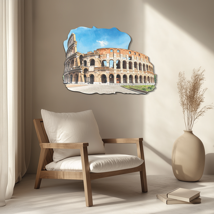 Colosseum Metal Wall Art – Ancient Rome Landmark Decor-KAFUVM023 - Tampa Home & Garden Store