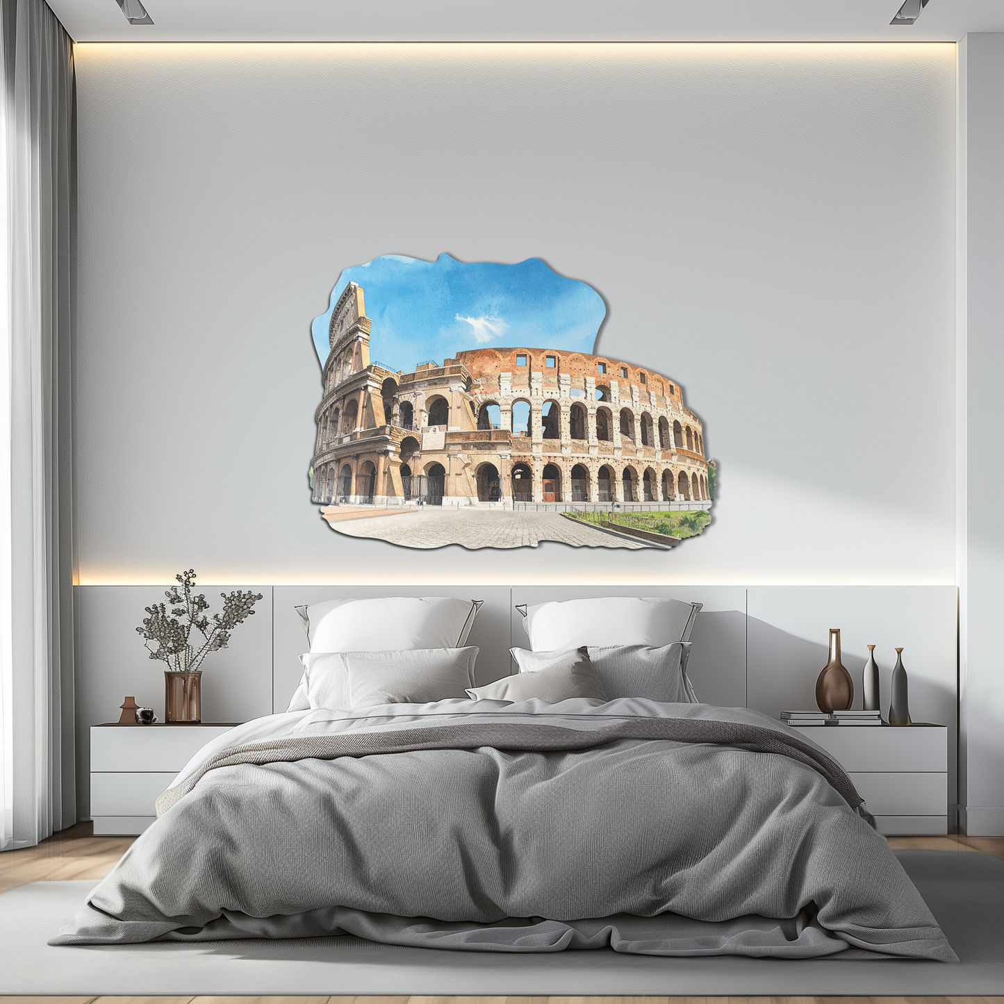 Colosseum Metal Wall Art – Ancient Rome Landmark Decor-KAFUVM023 - Tampa Home & Garden Store