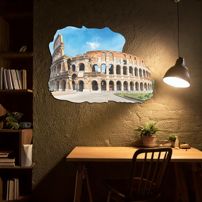Colosseum Metal Wall Art – Ancient Rome Landmark Decor-KAFUVM023 - Tampa Home & Garden Store