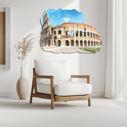 Colosseum Metal Wall Art – Ancient Rome Landmark Decor-KAFUVM023 - Tampa Home & Garden Store