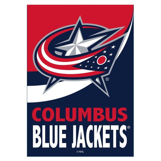 Columbus Blue Jackets Burlap Flag House Size - Tampa Home & Garden Store