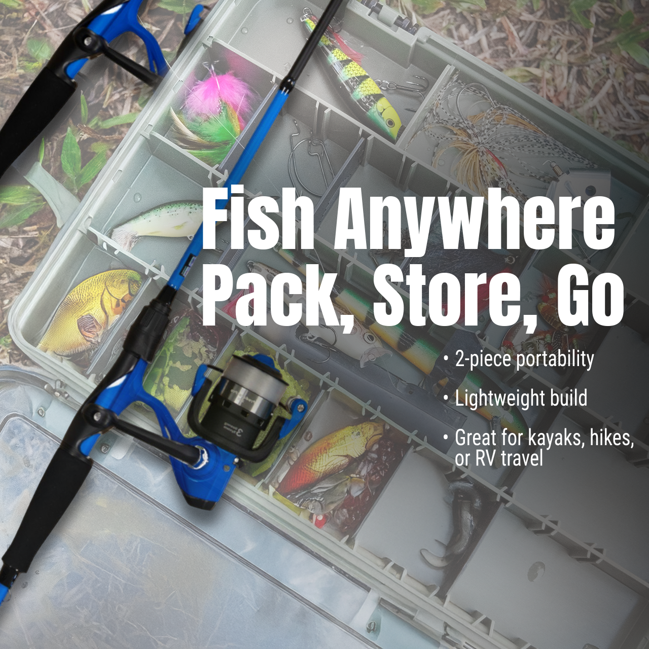 Combo de caña de pescar y carrete giratorio Reaction Tackle – Predator Pro - NUEVO