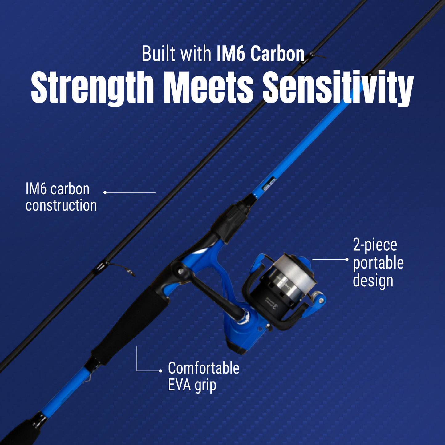 Combo de caña de pescar y carrete giratorio Reaction Tackle – Predator Pro - NUEVO