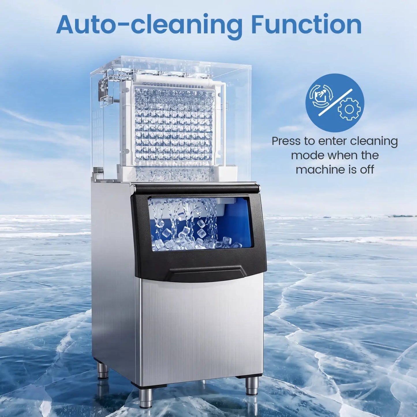 Freestanding Commercial Ice Maker 450 lbs/24H