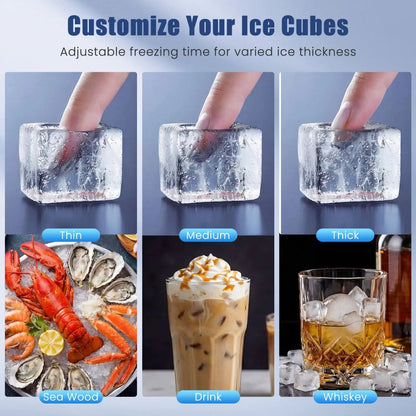 Stainless Steel Commercial Ice Maker 110 Lbs