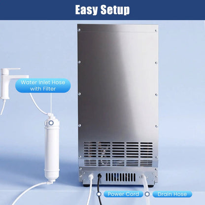 Stainless Steel Commercial Ice Maker 110 Lbs