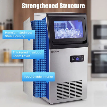 Stainless Steel Commercial Ice Maker 110 Lbs