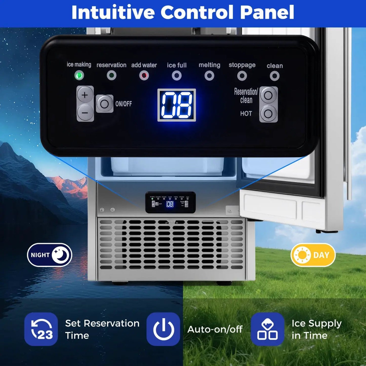 Commercial Ice Maker 110 Lbs Daily Capacity