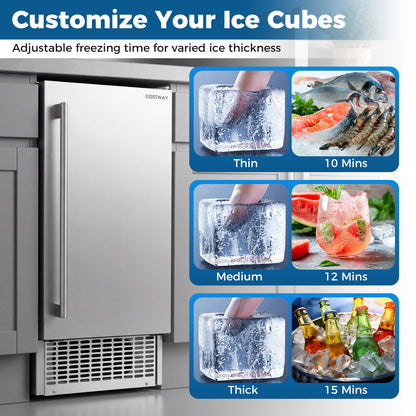 Commercial Under Counter Ice Maker 90 Lbs Per Day
