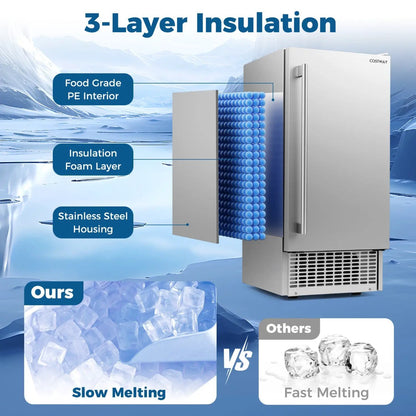 Commercial Under Counter Ice Maker 90 Lbs Per Day