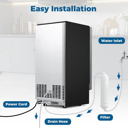 Commercial Under Counter Ice Maker 90 Lbs Per Day