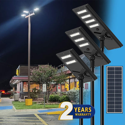 Commerical Solar Power LED Parking Lot Light - 2 Years Warranty - Tampa Home & Garden Store