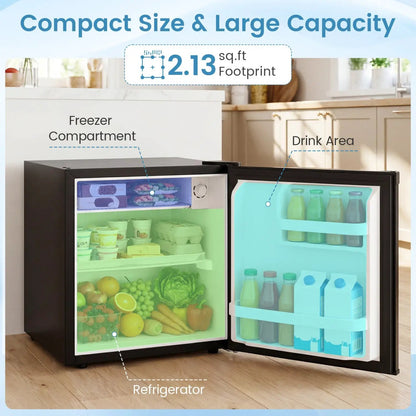 Compact Mini Fridge with 7-Level Thermostat