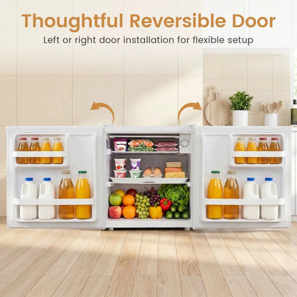 Compact Mini Fridge with 7-Level Thermostat