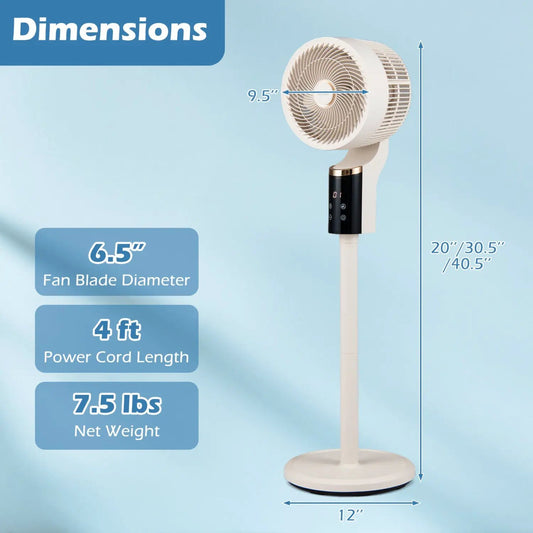 Compact Standing Fan 70 Degree Oscillation
