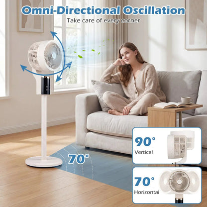 Compact Standing Fan 70 Degree Oscillation