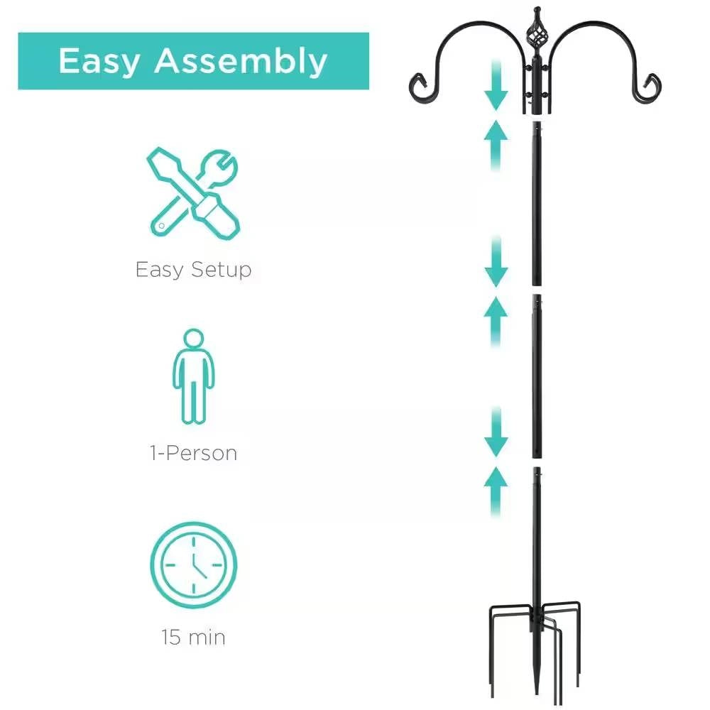 Complete Bird Feeder Set with Black Metal Stand and Bird Feeders - Tampa Home & Garden Store