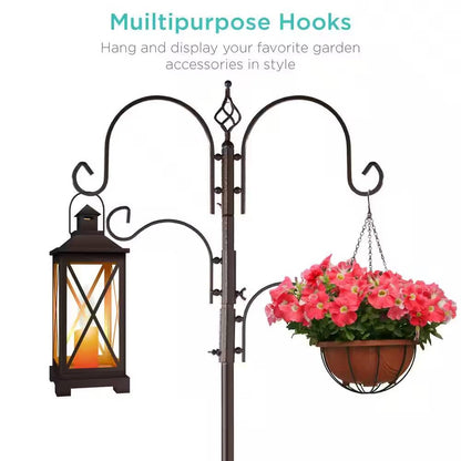 Complete Bird Feeder Set with Bronze Metal Stand Suet Water Bowl Tube and Tray - Tampa Home & Garden Store
