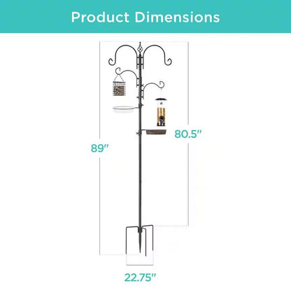 Complete Bird Feeder Set with Bronze Metal Stand Suet Water Bowl Tube and Tray - Tampa Home & Garden Store