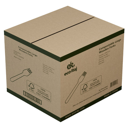 Compostable Birch Wood Forks – 1000 Count (6.3" Length) - Tampa Home & Garden Store