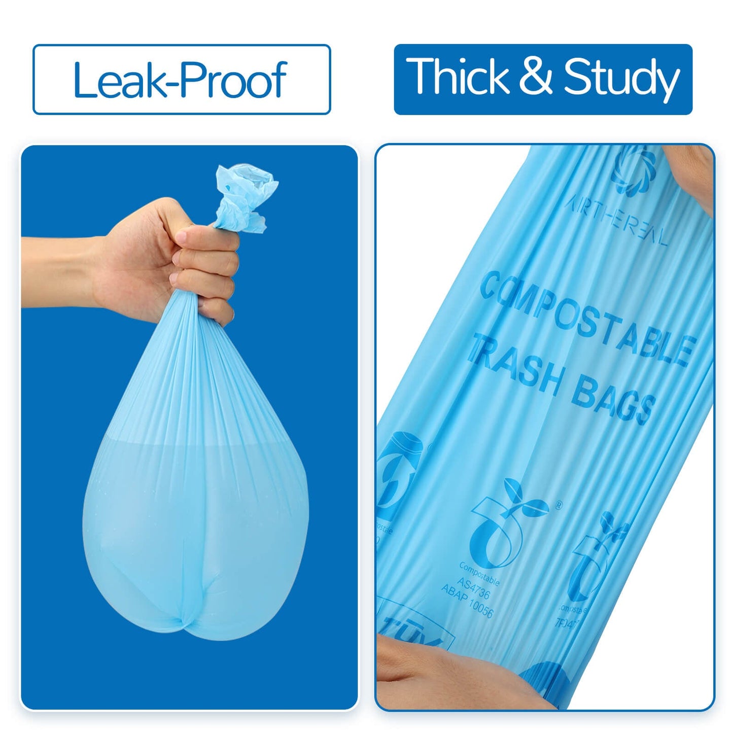 1.6 Gallon Compostable Trash Bags | Composting Garbage Bag