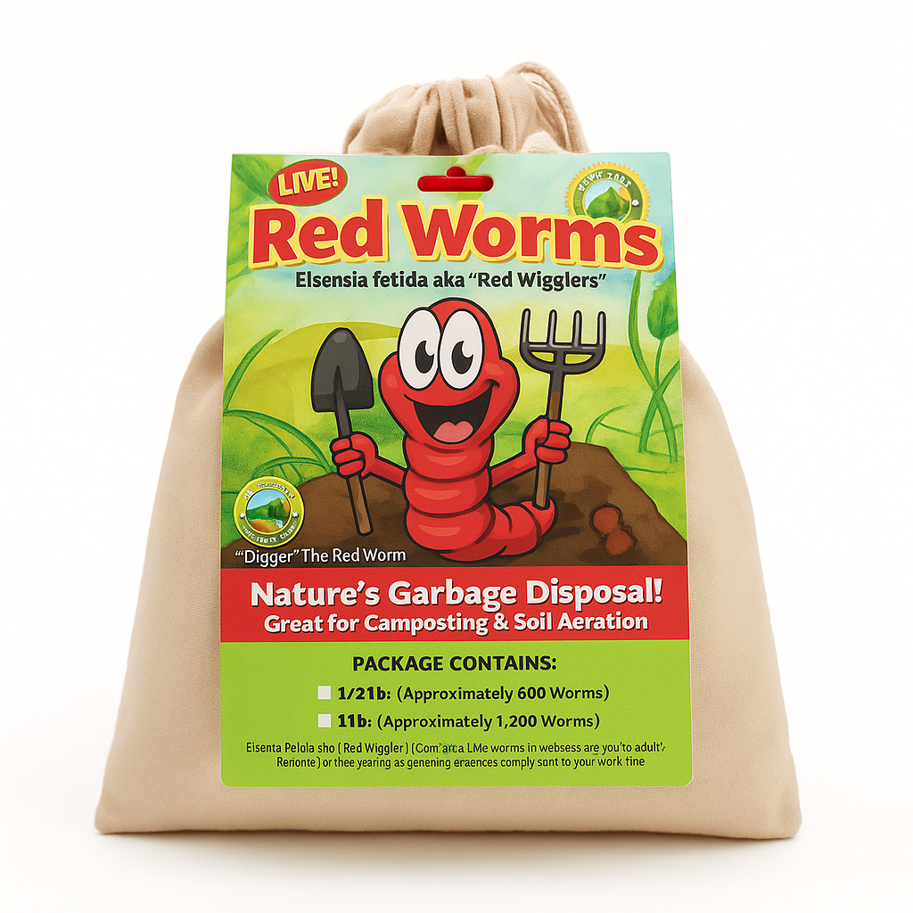 Composting Red Wriggler Worms - Tampa Home & Garden Store
