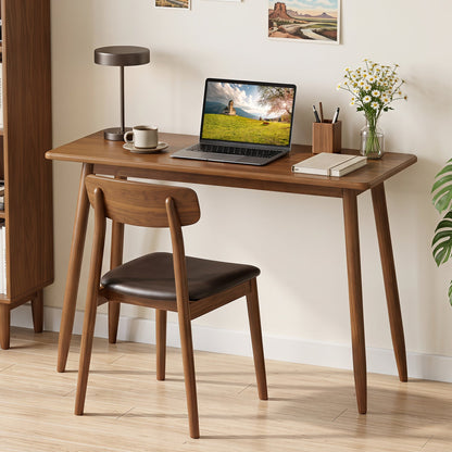 Writing desk DirectDeals with rubber wood legs and spacious brown wooden tabletop on Tampa Home & Garden Store