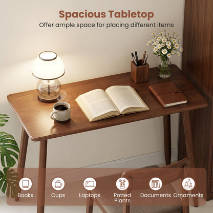 DirectDeals Writing Desk with rubber wood legs and spacious walnut tabletop on Tampa Home & Garden Store
