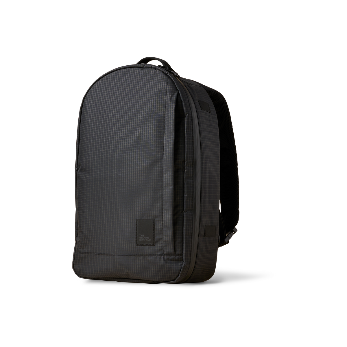 Conceal Pack 21L backpack in dark gray grid fabric with The Brown Buffalo badge on Tampa Home & Garden Store