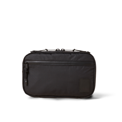 Concealsling crossbody bag in dark charcoal grid-pattern fabric by The Brown Buffalo on Tampa Home & Garden Store