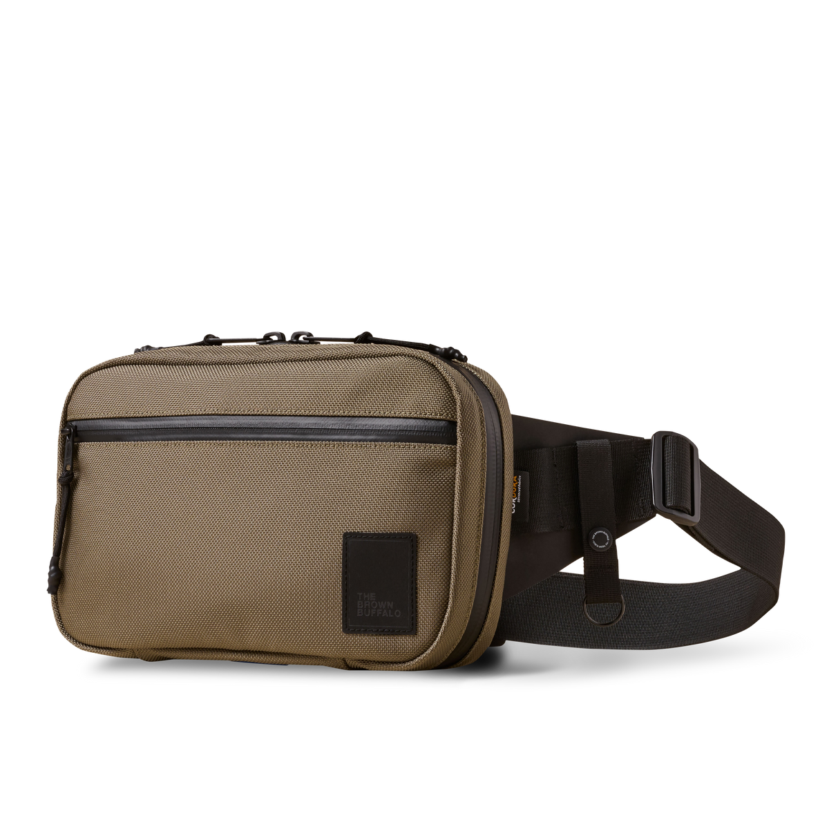 Concealsling crossbody bag by The Brown Buffalo in tan rugged fabric with black strap on Tampa Home & Garden Store