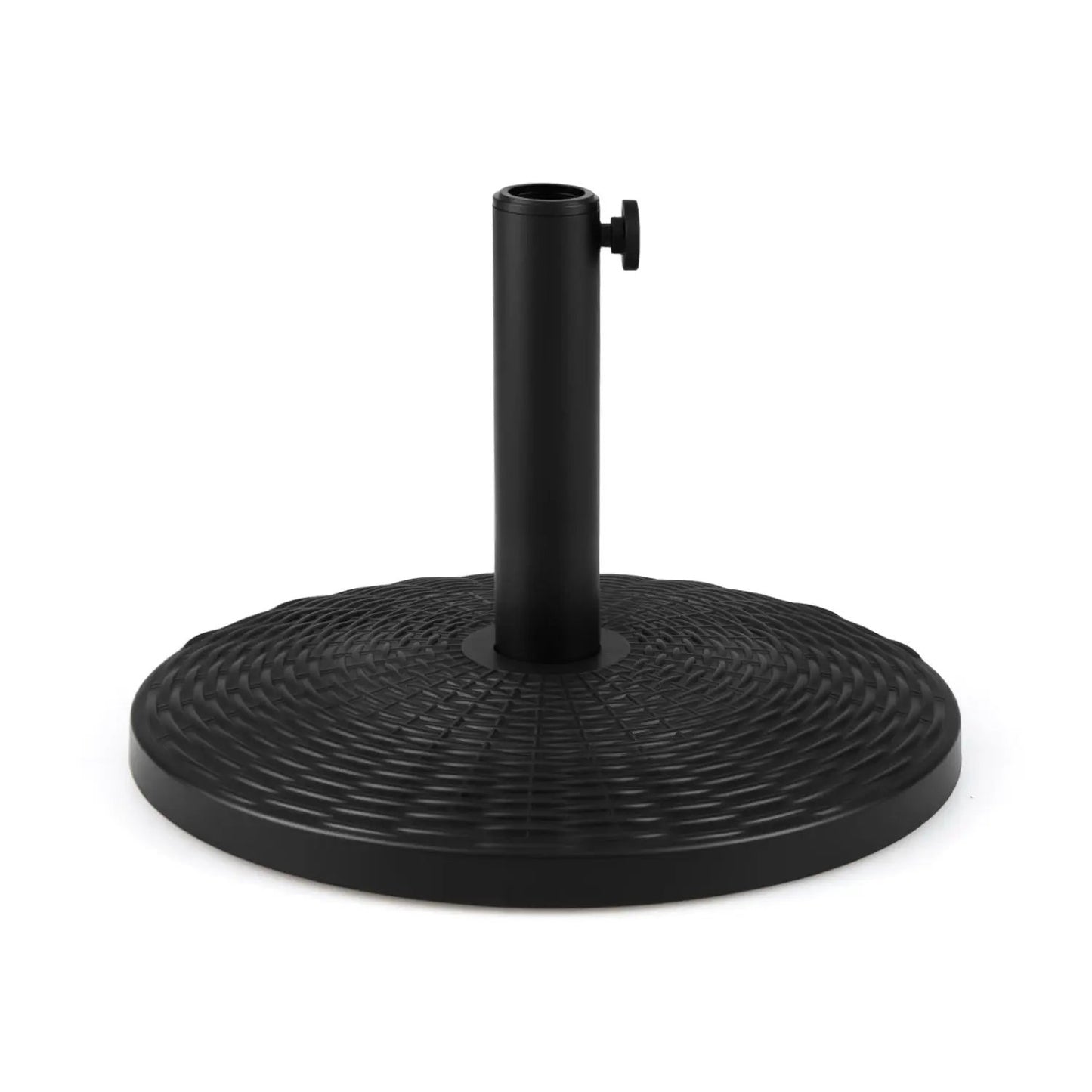 Concrete Patio Umbrella Base with Rattan Pattern