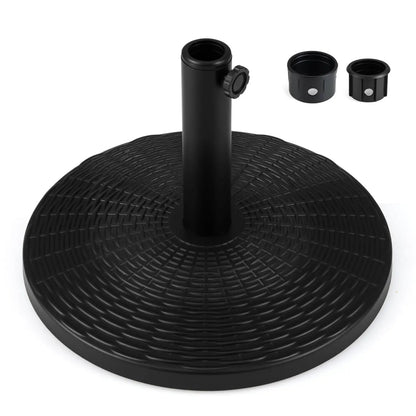 Concrete Patio Umbrella Base with Rattan Pattern