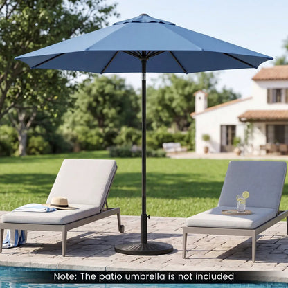 Concrete Patio Umbrella Base with Rattan Pattern
