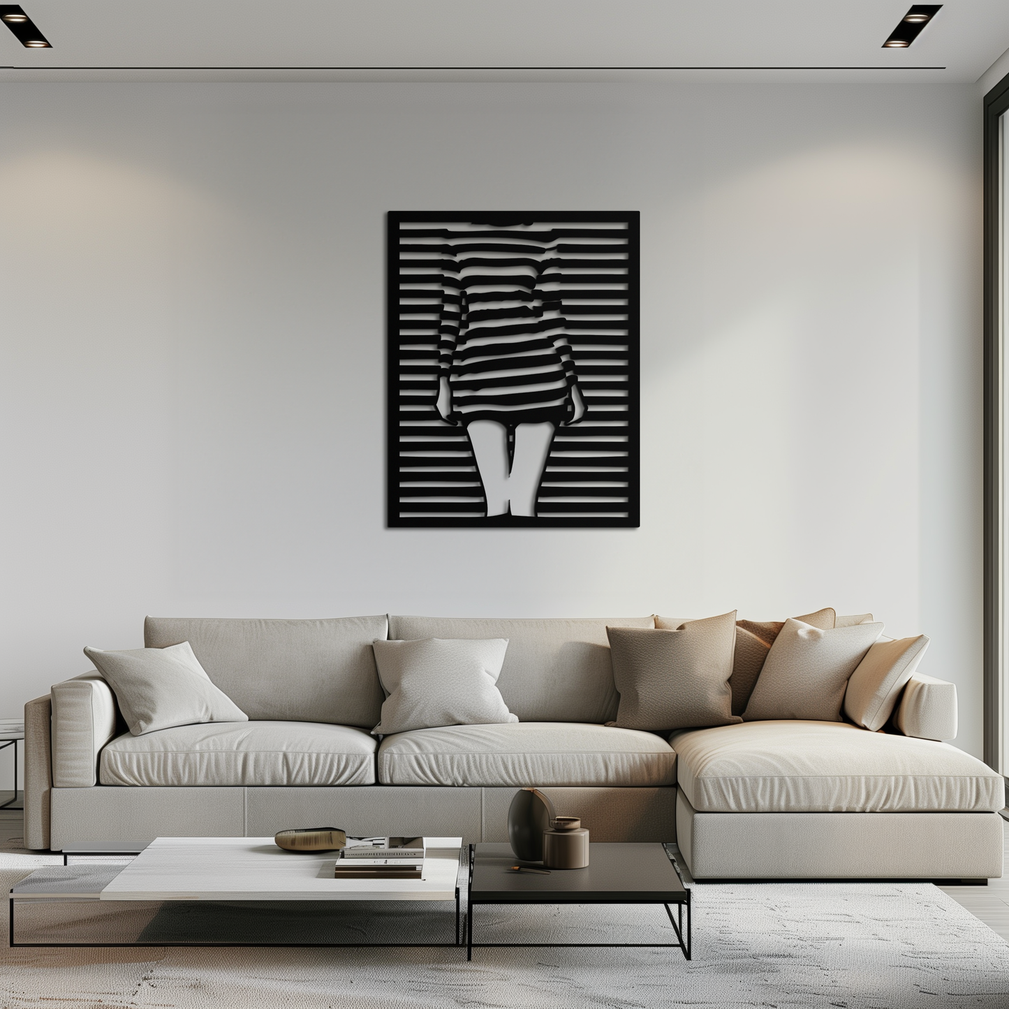 Confident Woman Metal Wall Art - Elegant Female Face Steel Silhouette- KAF476 - Tampa Home & Garden Store