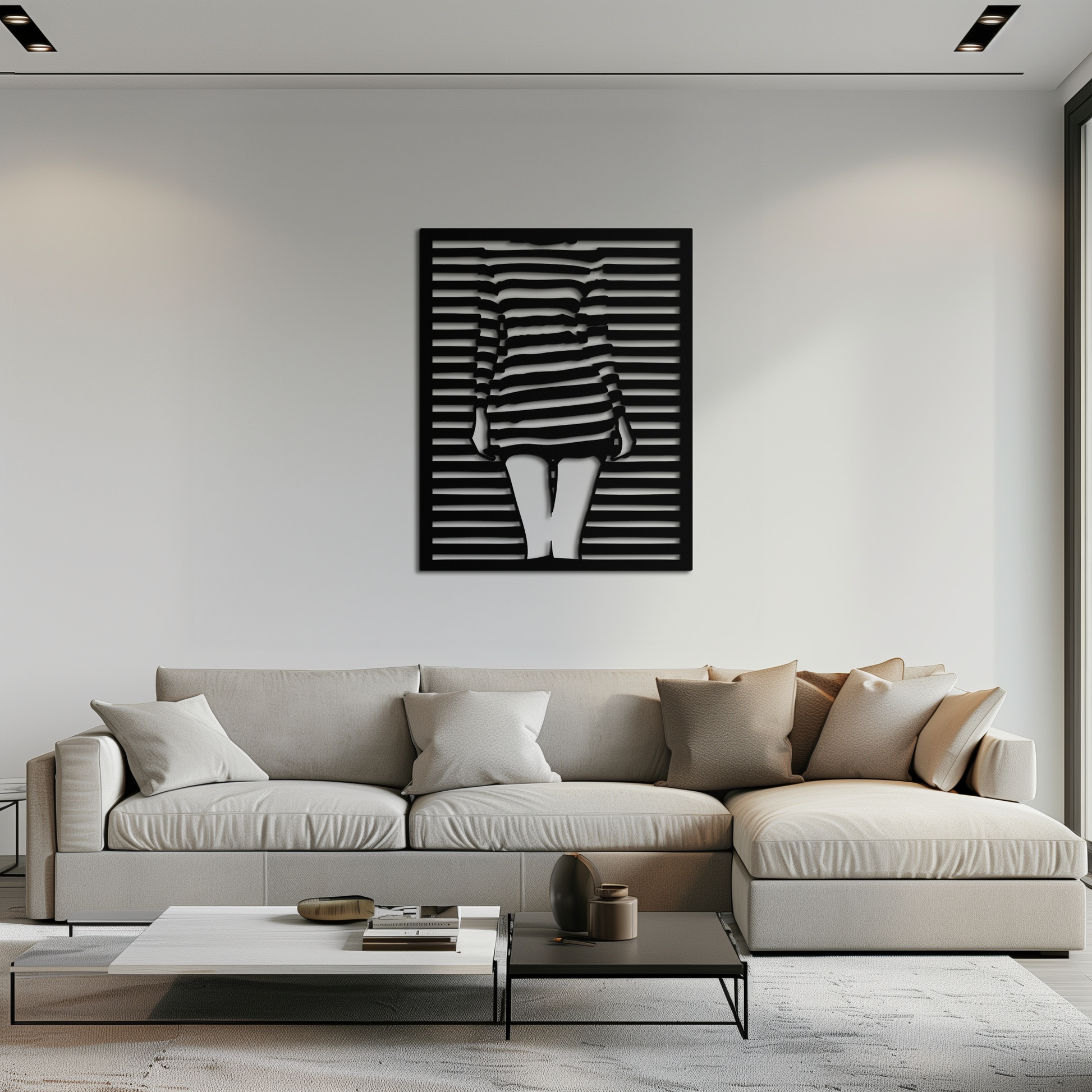 Confident Woman Metal Wall Art - Elegant Female Face Steel Silhouette- KAF476 - Tampa Home & Garden Store