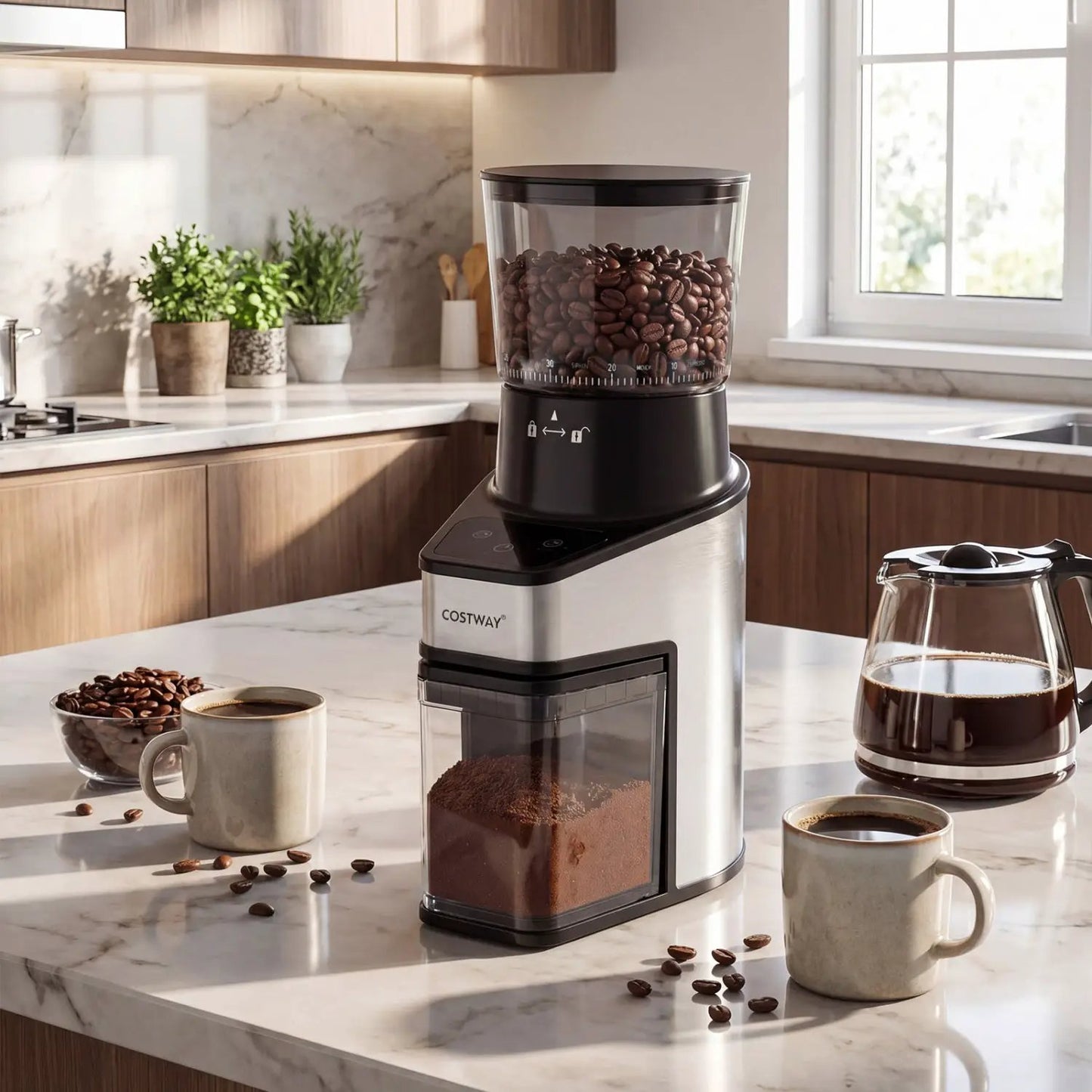 Conical Burr Coffee Grinder with 60 Settings
