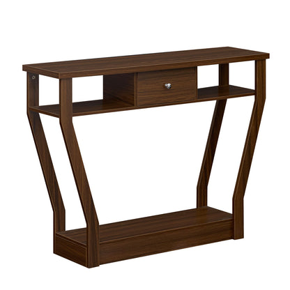 Console table with storage drawer and shelf, 47-inch, dark walnut, DirectDeals on Tampa Home & Garden Store