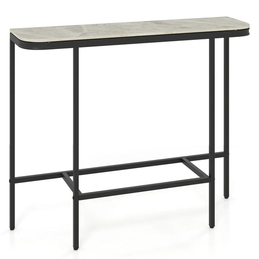 Console Table 44-Inch Entryway with Marble Top
