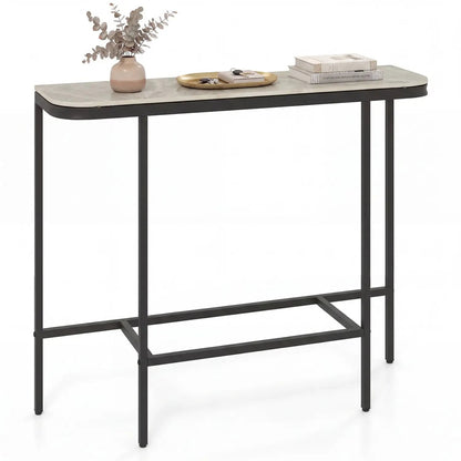 Console Table 44-Inch Entryway with Marble Top