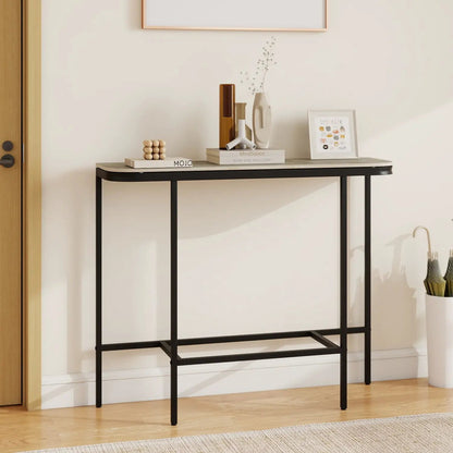 Console Table 44-Inch Entryway with Marble Top