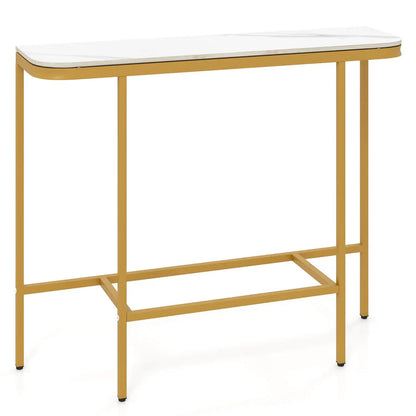 Console Table 44-Inch Entryway with Marble Top