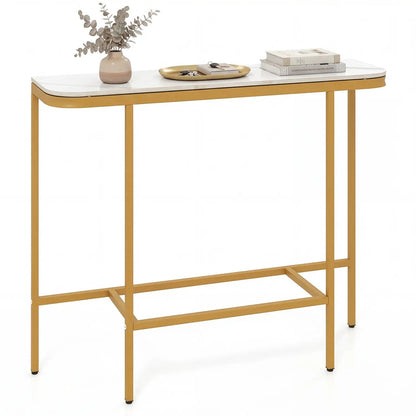 Console Table 44-Inch Entryway with Marble Top