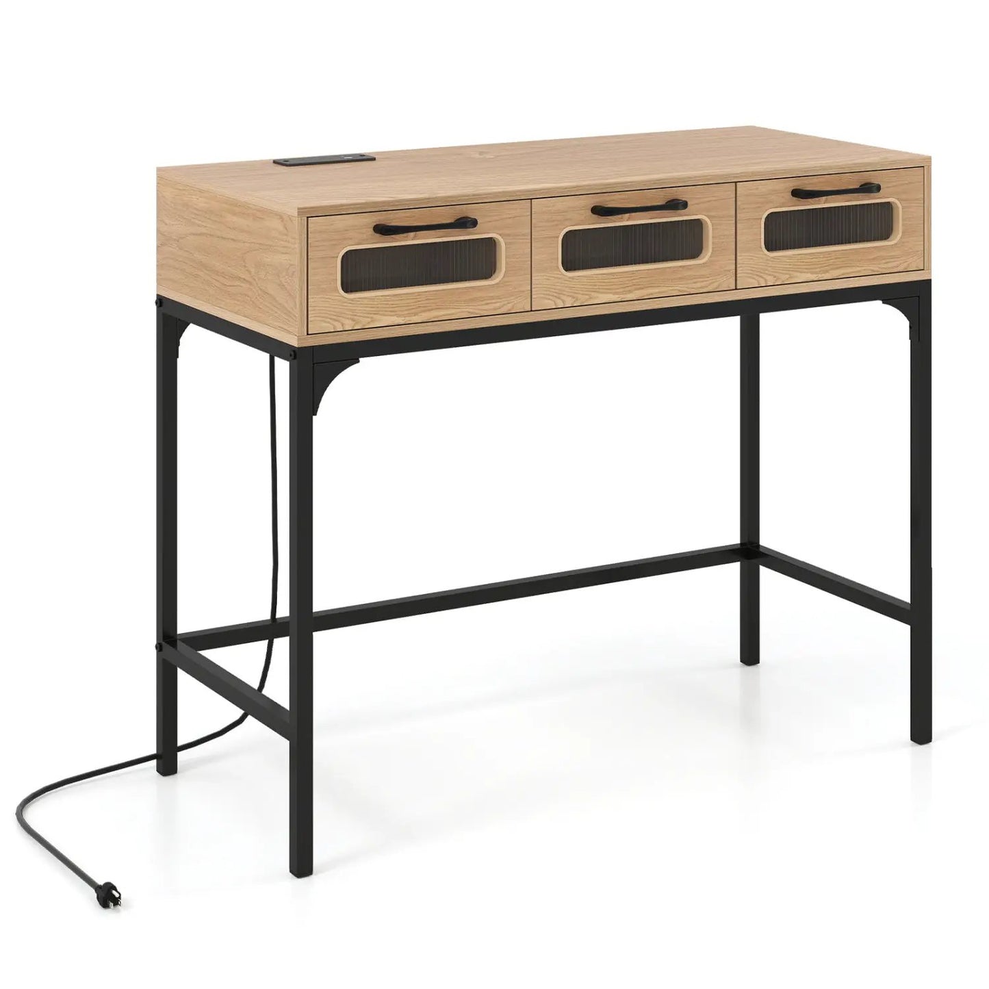Console Table With LED Lighting and Charging