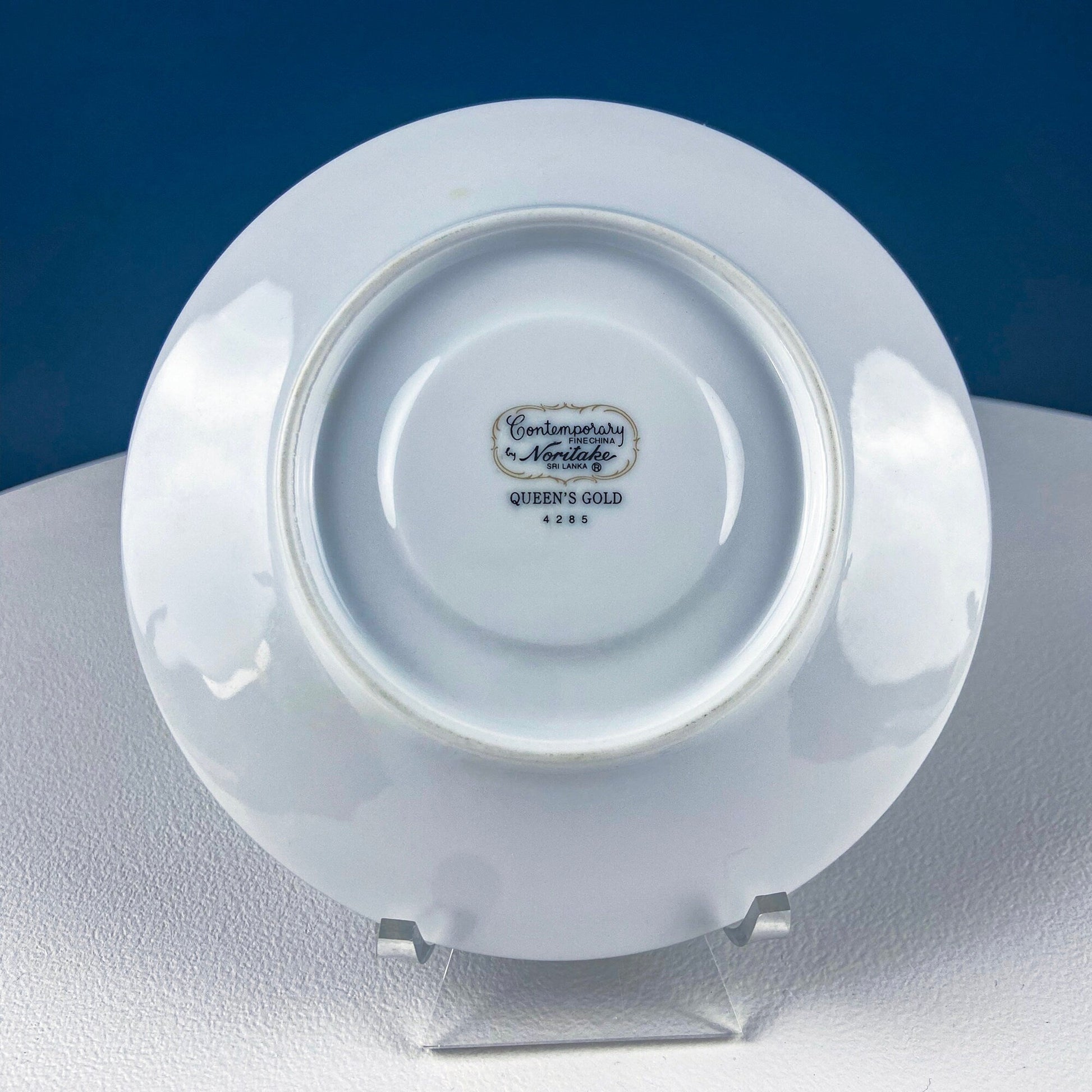 Contemporary Noritake White Cup and Saucer with Gold Rim. Classic Wedding Band China. Queen's Gold. Dining Room Decor. Minimal Design. - Tampa Home & Garden Store