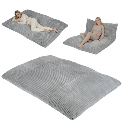 Convertible Bean Bag Floor Sofa Corduroy Cover