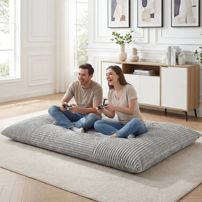 Convertible Bean Bag Floor Sofa Corduroy Cover