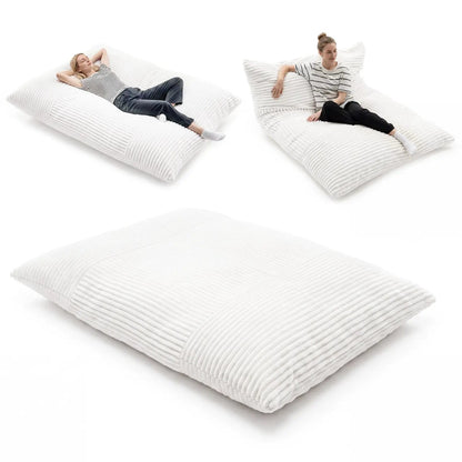 Convertible Bean Bag Floor Sofa Corduroy Cover